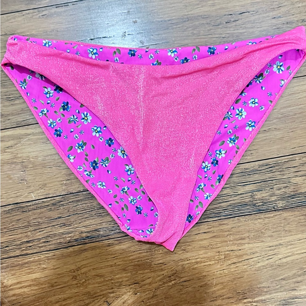 Maaji Pink Floral Bikini Bottom